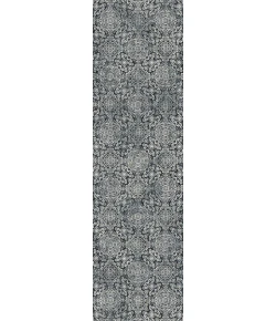 Dynamic Rugs ANCIENT GARDEN Steel Blue 57162 2ft. 2in x 11ft. Rect. Rug