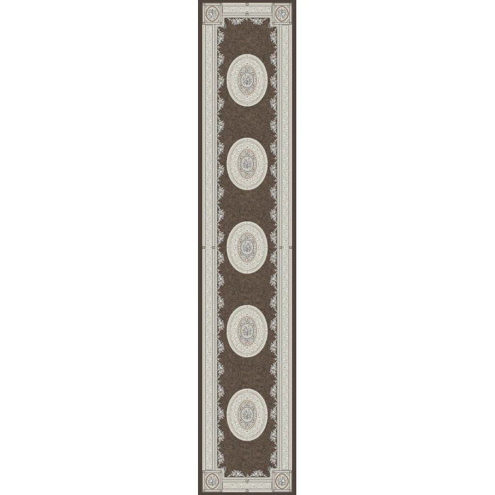 Dynamic Rugs ANCIENT GARDEN Brown/Cream 57226 2ft. 2in x 11ft. Rect. Rug