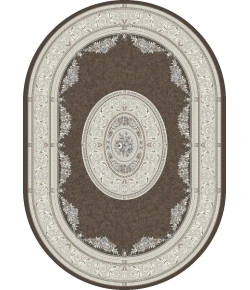 Dynamic Rugs ANCIENT GARDEN Brown/Cream 57226 2ft. 7in. x 4ft. 7in. Oval Rug