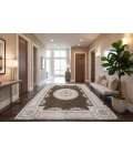Dynamic Rugs ANCIENT GARDEN Brown/Cream 57226 7ft. 10in. x 10ft. 10in. Rect. Rug