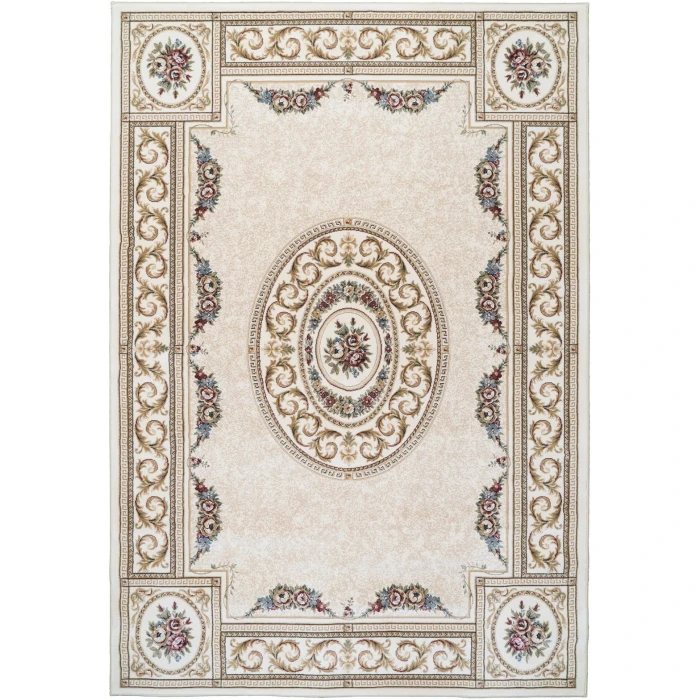 Dynamic Rugs ANCIENT GARDEN Ivory 57226 7ft. 10in. x 10ft. 10in. Rect. Rug