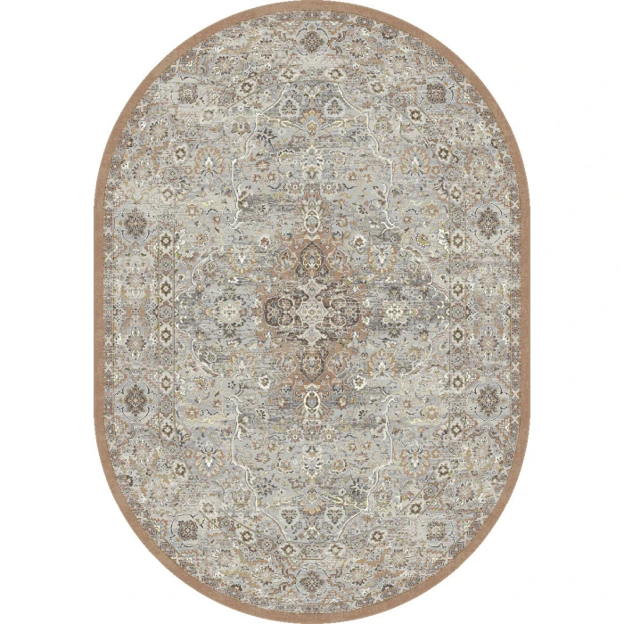 Dynamic Rugs ANCIENT GARDEN Beige/Multi 57275 5ft. 3in. x 7ft. 7in. Oval Rug