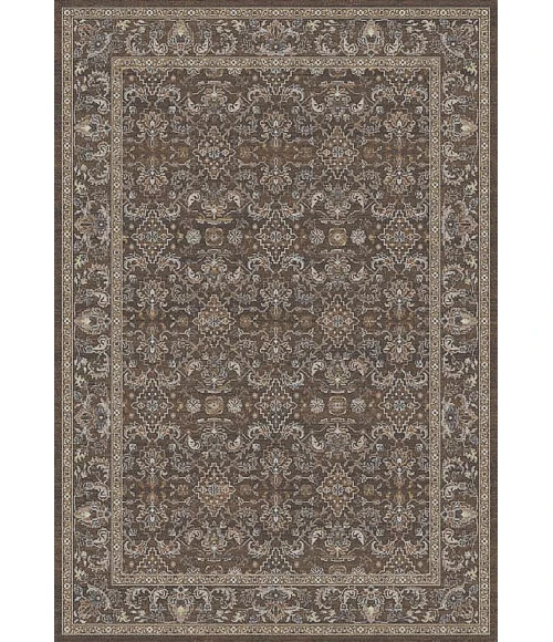 Dynamic Rugs ANCIENT GARDEN Dark Brown/Beige/Blue 57276 6ft. 7in. x 9ft. 6in. Rect. Rug