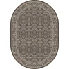 Dynamic Rugs ANCIENT GARDEN Dark Brown/Beige/Blue 57276 2ft. 7in. x 4ft. 7in. Oval Rug
