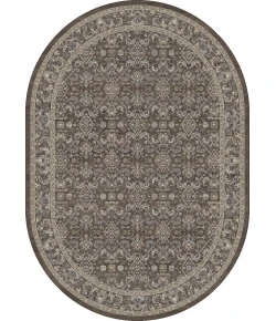 Dynamic Rugs ANCIENT GARDEN Dark Brown/Beige/Blue 57276 5ft. 3in. x 7ft. 7in. Oval Rug