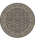 Dynamic Rugs ANCIENT GARDEN Dark Brown/Beige/Blue 57276 7ft. 10in. Round Rug
