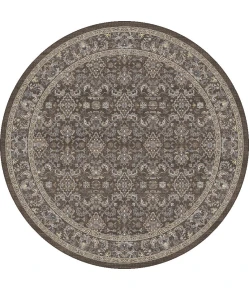 Dynamic Rugs ANCIENT GARDEN Dark Brown/Beige/Blue 57276 7ft. 10in. Round Rug