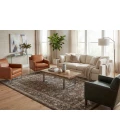 Dynamic Rugs ANCIENT GARDEN Dark Brown/Beige/Blue 57276 6ft. 7in. x 9ft. 6in. Rect. Rug