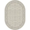 Dynamic Rugs ANCIENT GARDEN Cream/Beige 57276 6ft. 7in. x 9ft. 6in. Oval Rug