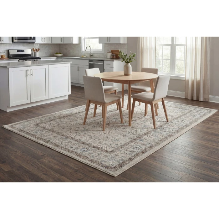 Dynamic Rugs ANCIENT GARDEN Cream/Beige 57276 2ft. 7in. x 4ft. 7in. Oval Rug