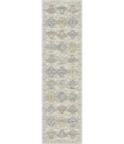 Dynamic Rugs ANCIENT GARDEN Cream/Multi 57279 2ft. 2in. x 7ft. 7in. Rect. Rug
