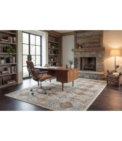Dynamic Rugs ANCIENT GARDEN Cream/Multi 57279 2ft. 2in x 11ft. Rect. Rug