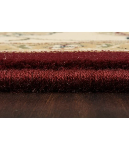 Dynamic Rugs ANCIENT GARDEN Red/Ivory 57365 5ft. 3in. Round Rug