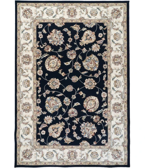 Dynamic Rugs ANCIENT GARDEN Blue/Ivory 57365 5ft. 3in. x 7ft. 7in. Rect. Rug