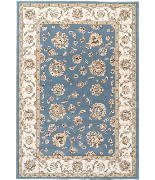 Dynamic Rugs ANCIENT GARDEN Light Blue/Ivory 57365 5ft. 3in. x 7ft. 7in. Rect. Rug
