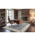 Dynamic Rugs ANCIENT GARDEN Light Blue/Ivory 57365 5ft. 3in. x 7ft. 7in. Rect. Rug