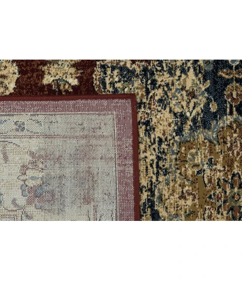 Dynamic Rugs ANCIENT GARDEN Red/Ivory 57559 5ft. 3in. x 7ft. 7in. Oval Rug