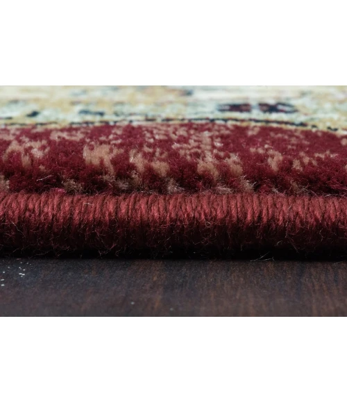 Dynamic Rugs ANCIENT GARDEN Red/Ivory 57559 5ft. 3in. x 7ft. 7in. Oval Rug