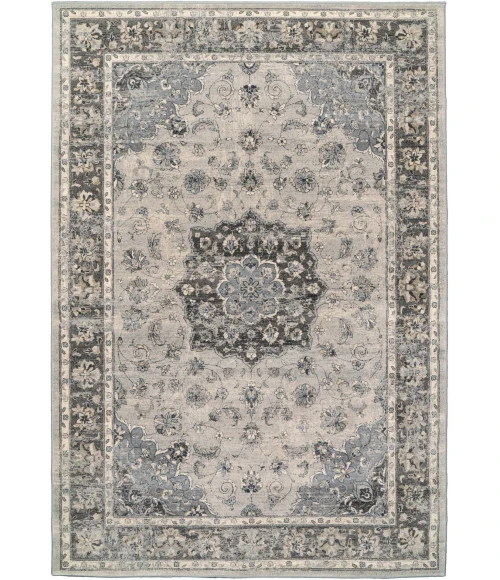 Dynamic Rugs ANCIENT GARDEN Silver/Grey 57559 2ft. x 3ft. 11in. Rect. Rug