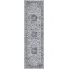 Dynamic Rugs ANCIENT GARDEN Silver/Grey 57559 2ft. 2in. x 7ft. 7in. Rect. Rug