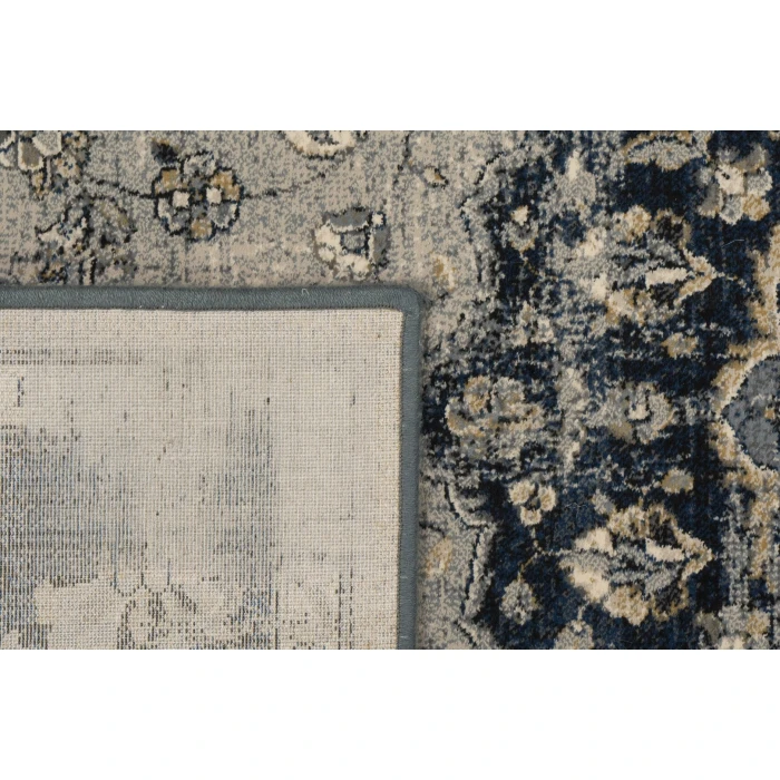 Dynamic Rugs ANCIENT GARDEN Silver/Blue 57559 6ft. 7in. x 9ft. 6in. Oval Rug