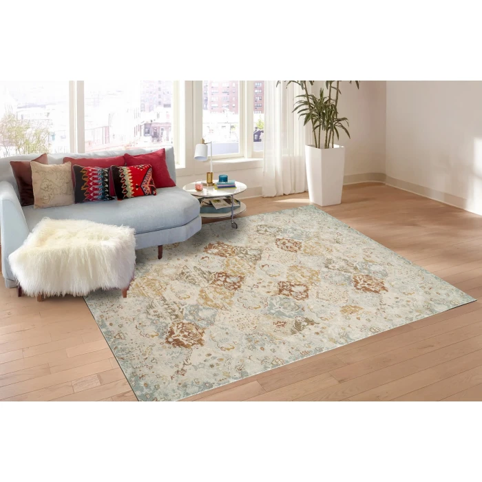 Dynamic Rugs ANNALISE Beige/Multi 7602 9ft. 2in. x 12ft. 5in. Rect. Rug