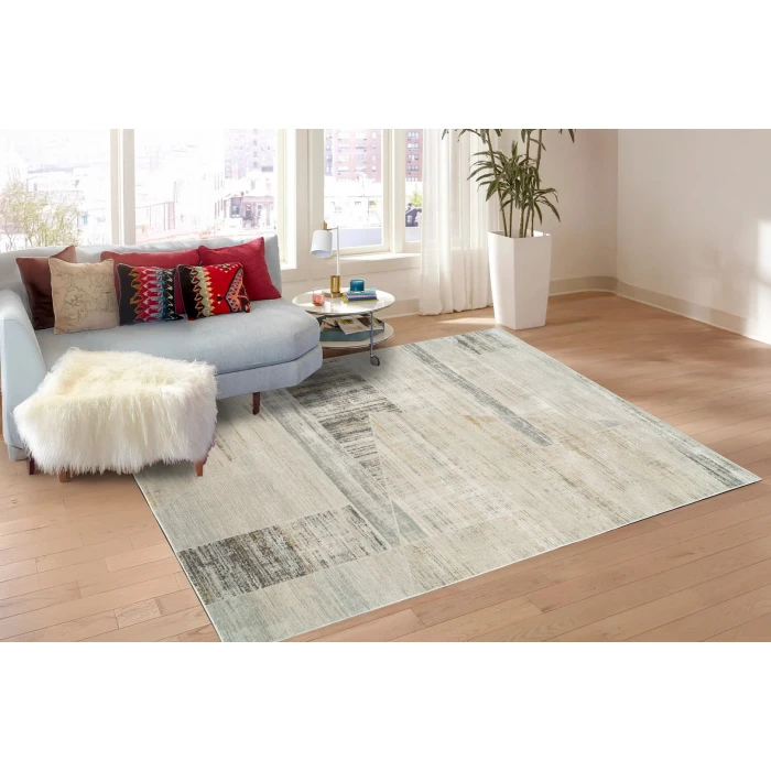 Dynamic Rugs ANNALISE Beige/Grey/Multi 7606 2ft. 2in. x 7ft. 7in. Rect. Rug