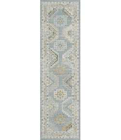 Dynamic Rugs ANNALISE Blue/Beige/Cream 7607 2ft. 2in. x 7ft. 7in. Rect. Rug