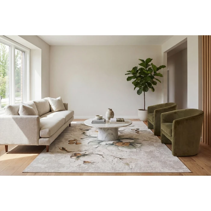 Dynamic Rugs ASPIRE Cream/Sage/Multi 11360 6ft. 7in. x 9ft. 6in. Rect. Rug
