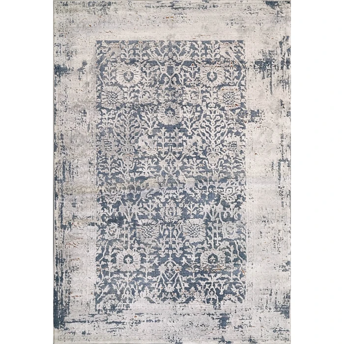 Dynamic Rugs ASTRO Blue/Grey/Ochre 3950 7ft. 10in. x 10ft. 10in. Rect. Rug