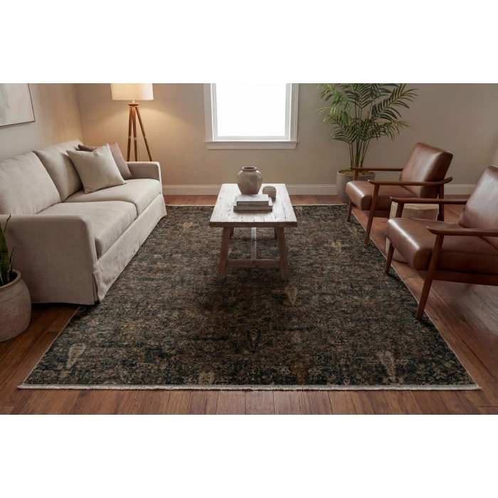 Dynamic Rugs ATLANTA Black/Ivory/Multi 11760 9ft. x 12ft. 6in. Rect. Rug
