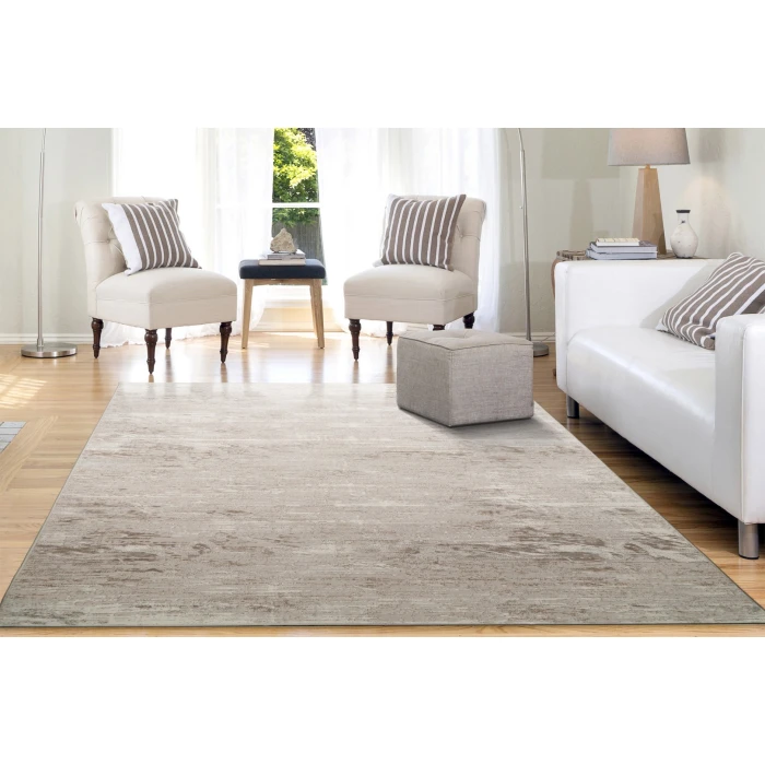 Dynamic Rugs ATLAS Cream/Grey 2571 5ft. 3in. x 7ft. 7in. Rect. Rug