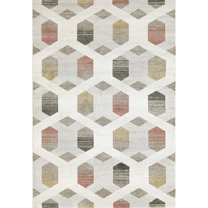 Dynamic Rugs AVENUE Ivory/Multi 3403 6ft. 7in. x 9ft. 6in. Rect. Rug