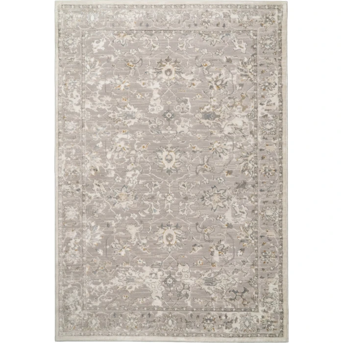 Dynamic Rugs AZURE Cream/Grey/Blue 12580 6ft. 7in. x 9ft. Rect. Rug