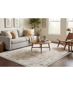 Dynamic Rugs AZURE Ivory/Grey/Blue 12584 5ft. 3in. x 7ft. Rect. Rug