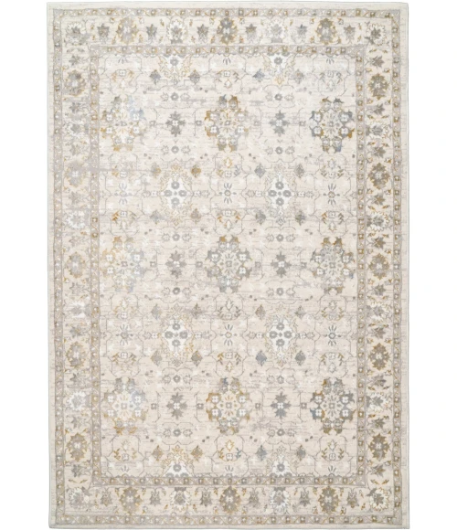 Dynamic Rugs AZURE Ivory/Grey/Blue 12586 6ft. 7in. x 9ft. Rect. Rug