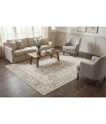 Dynamic Rugs AZURE Ivory/Grey/Blue 12586 6ft. 7in. x 9ft. Rect. Rug