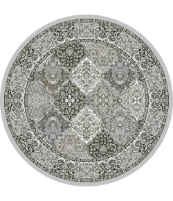 Dynamic Rugs ANCIENT GARDEN Cream/Grey 57008 7ft. 10in. Round Rug