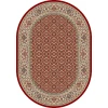 Dynamic Rugs ANCIENT GARDEN Red/Ivory 57011 5ft. 3in. x 7ft. 7in. Oval Rug