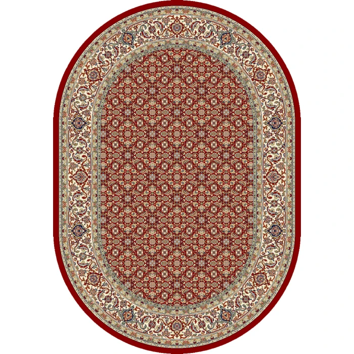 Dynamic Rugs ANCIENT GARDEN Red/Ivory 57011 6ft. 7in. x 9ft. 6in. Oval Rug