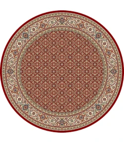 Dynamic Rugs ANCIENT GARDEN Red/Ivory 57011 7ft. 10in. Round Rug