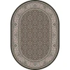 Dynamic Rugs ANCIENT GARDEN Black/Ivory 57011 5ft. 3in. x 7ft. 7in. Oval Rug
