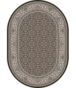 Dynamic Rugs ANCIENT GARDEN Black/Ivory 57011 2ft. 7in. x 4ft. 7in. Oval Rug