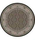 Dynamic Rugs ANCIENT GARDEN Black/Ivory 57011 5ft. 3in. Round Rug