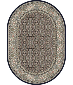 Dynamic Rugs ANCIENT GARDEN Navy 57011 5ft. 3in. x 7ft. 7in. Oval Rug