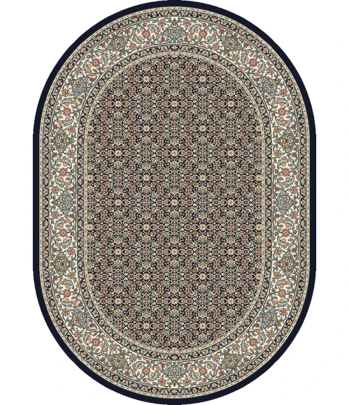 Dynamic Rugs ANCIENT GARDEN Navy 57011 5ft. 3in. x 7ft. 7in. Oval Rug