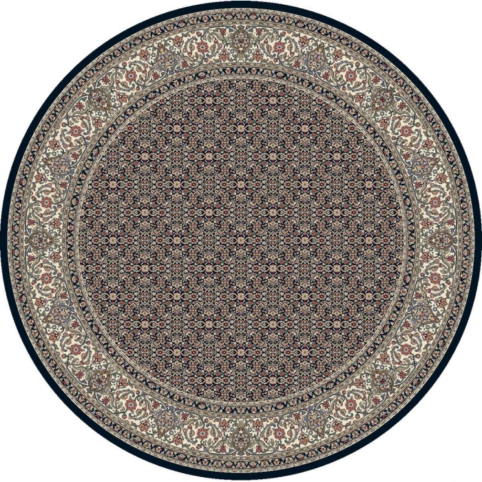 Dynamic Rugs ANCIENT GARDEN Navy 57011 7ft. 10in. Round Rug