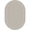 Dynamic Rugs ANCIENT GARDEN Soft Grey/Cream 57011 5ft. 3in. x 7ft. 7in. Oval Rug