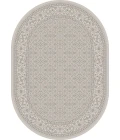 Dynamic Rugs ANCIENT GARDEN Soft Grey/Cream 57011 6ft. 7in. x 9ft. 6in. Oval Rug