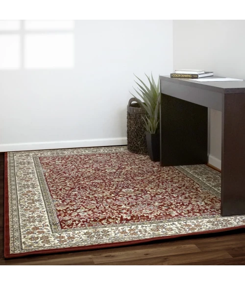 Dynamic Rugs ANCIENT GARDEN Red/Ivory 57078 3ft. 11in. x 5ft. 7in. Rect. Rug